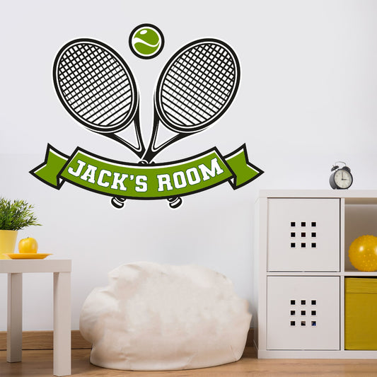 Tennis Ball & Name Wall Sticker