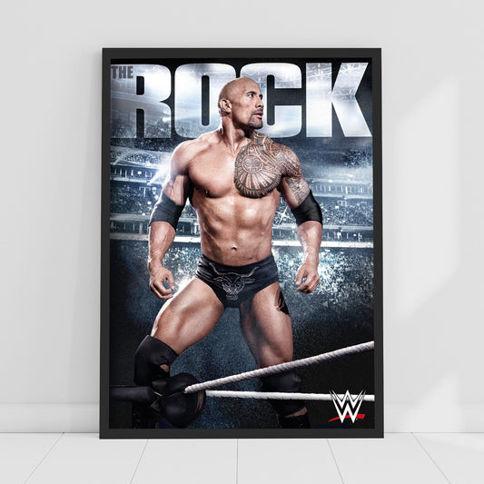 WWE Print - The Rock in Ring Poster