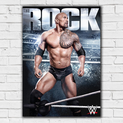 WWE Print - The Rock in Ring Poster