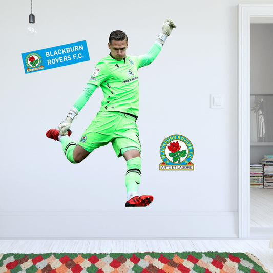 Blackburn Rovers F.C. - Thomas Kaminski Action Cut Out Wall Sticker + Decal Set