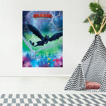 How To Train Your Dragon - Toothless & Light Fury Wall Sticker Poster ...