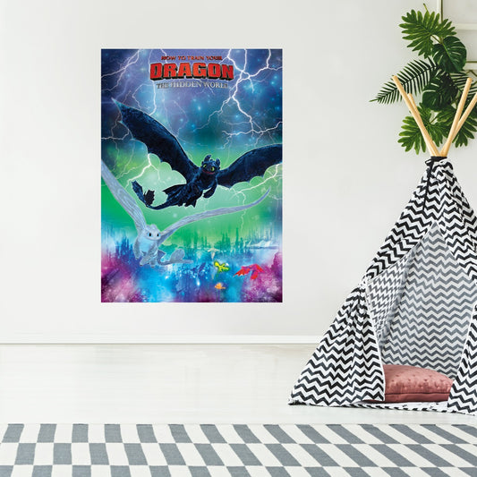 How To Train Your Dragon Toothless Light Fury Wall Sticker Poster