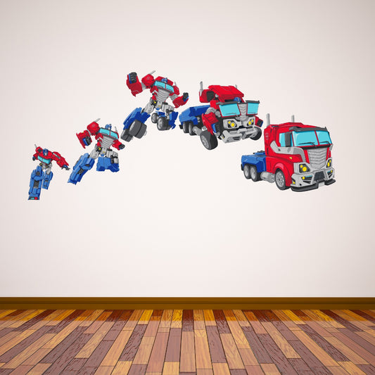 Transformers Optimus Prime Transformation Wall Sticker