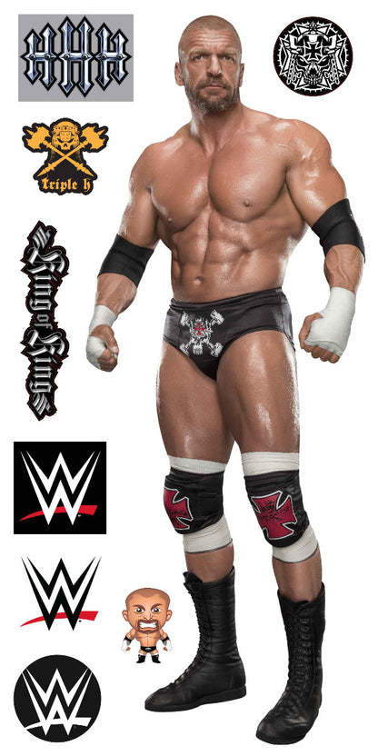 WWE - Triple H Wrestler Decal + Bonus Wall Sticker Set