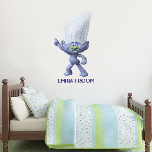 Trolls Guy Diamond Personalised Wall Sticker