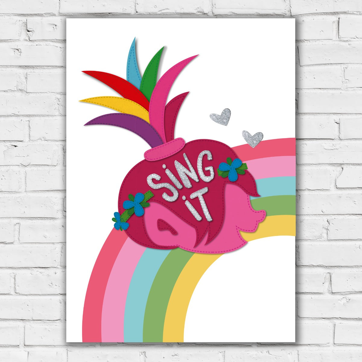 Trolls Print - Poppy Sing It Rainbow