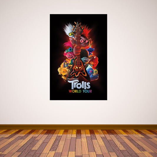 Trolls World Tour Guitar Poster Wall Sticker