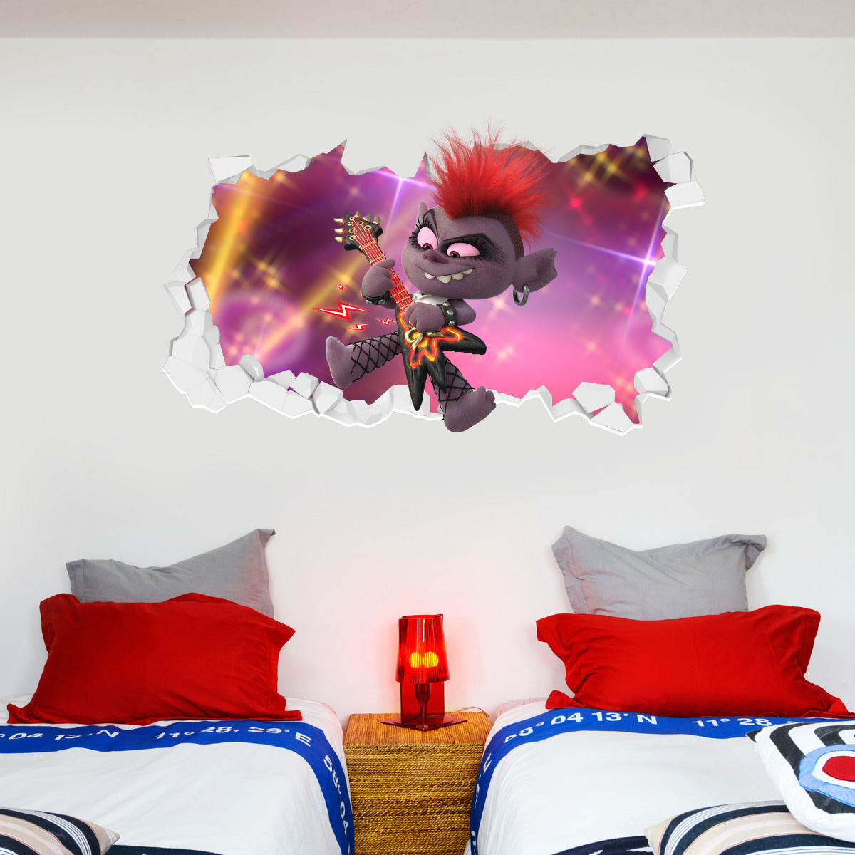 Trolls World Tour Barb Broken Wall Sticker