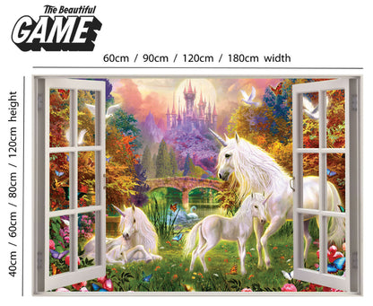 Unicorn Wall Sticker Unicorn Castle Window