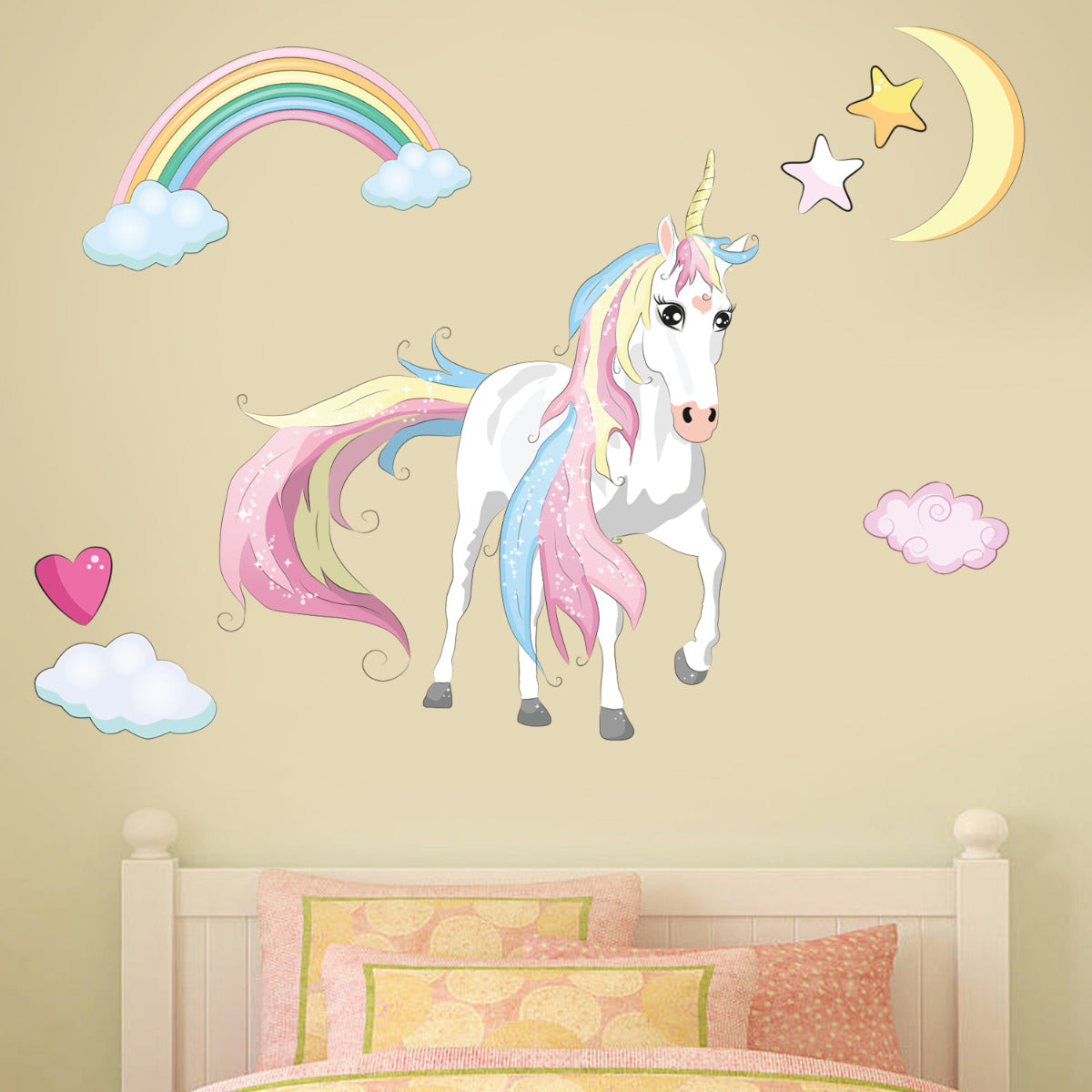 Unicorn Wall Sticker Unicorn Rainbow Cloud Set