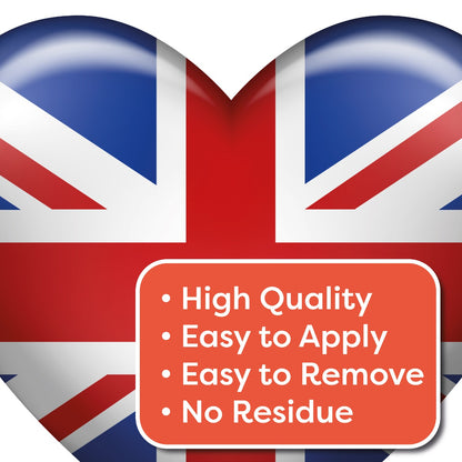 King Charles Coronation Union Jack Heart Window Sticker