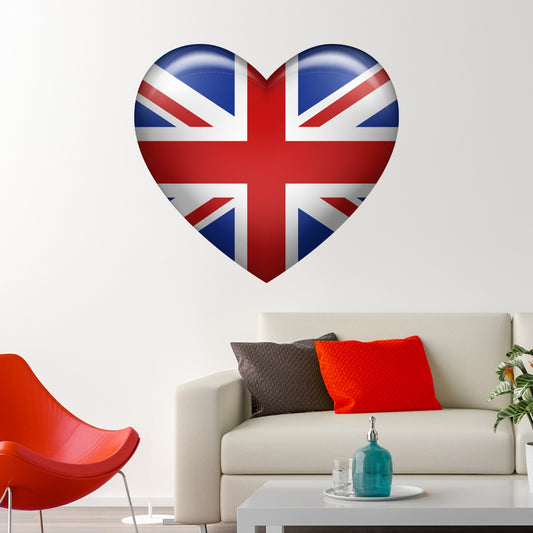 Union Jack Heart Wall Sticker
