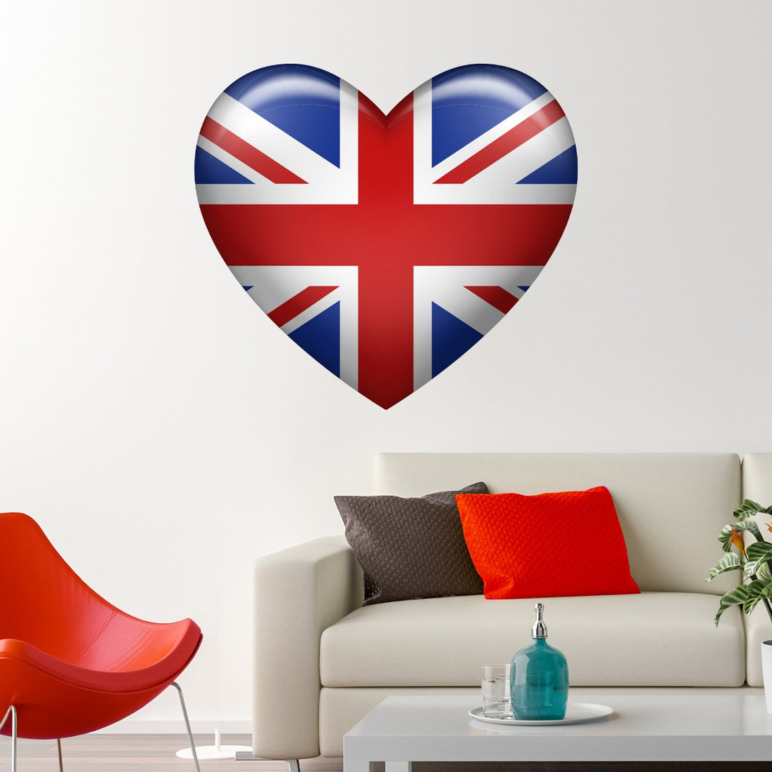 Union Jack Heart Wall Sticker – www.themed.co.uk