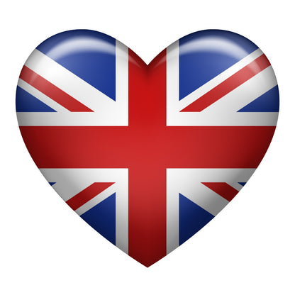King Charles Coronation Union Jack Heart Window Sticker