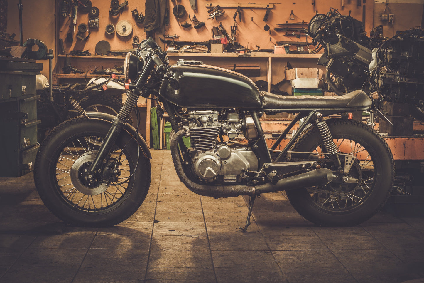 Vintage Motorbike Wall Mural