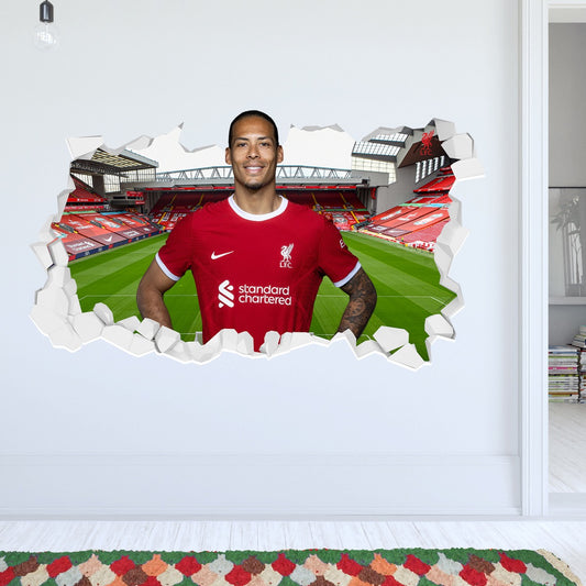 Liverpool Virgil Van Dijk Smashed Wall Mural