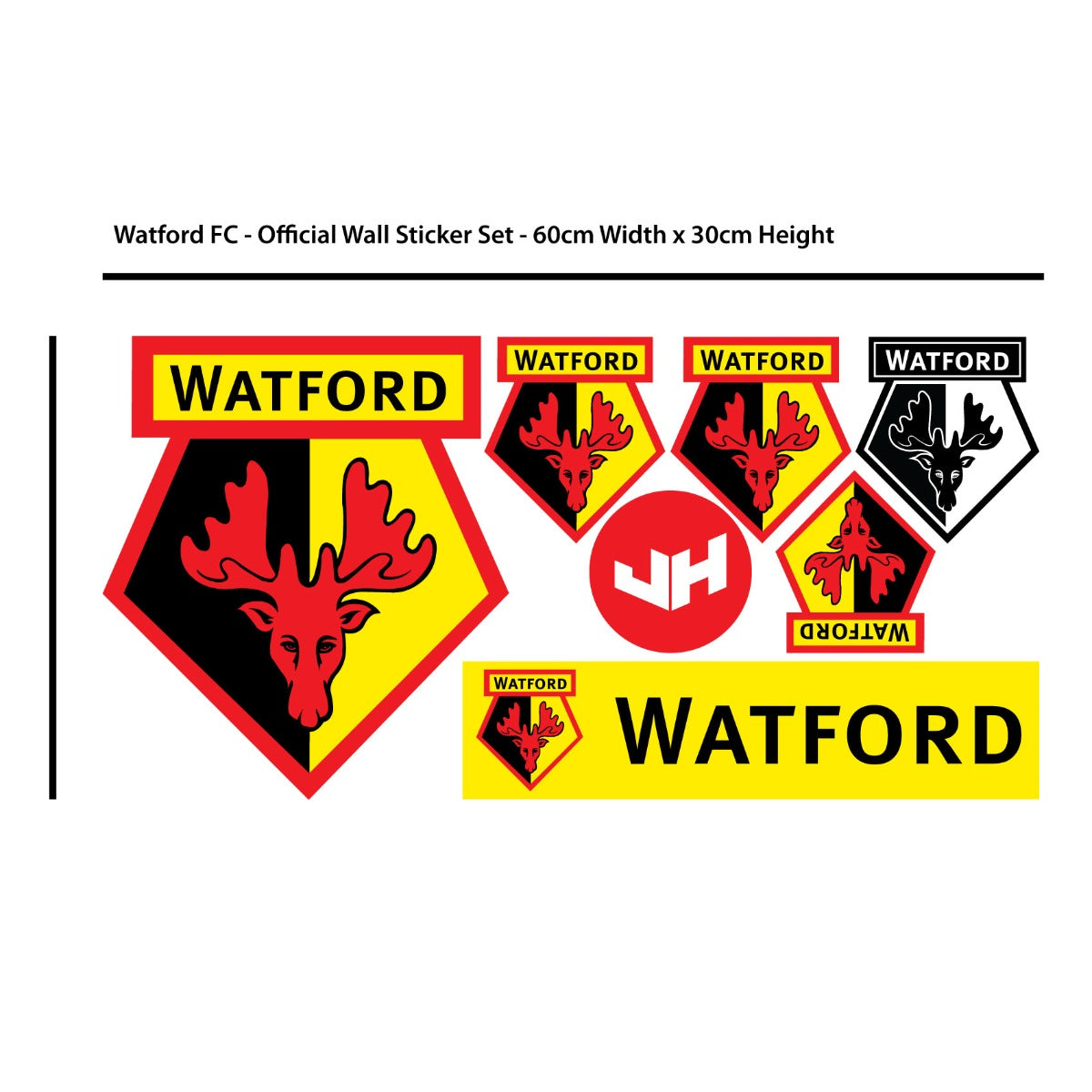 Watford FC - Personalised Name & Crest Wall Sticker