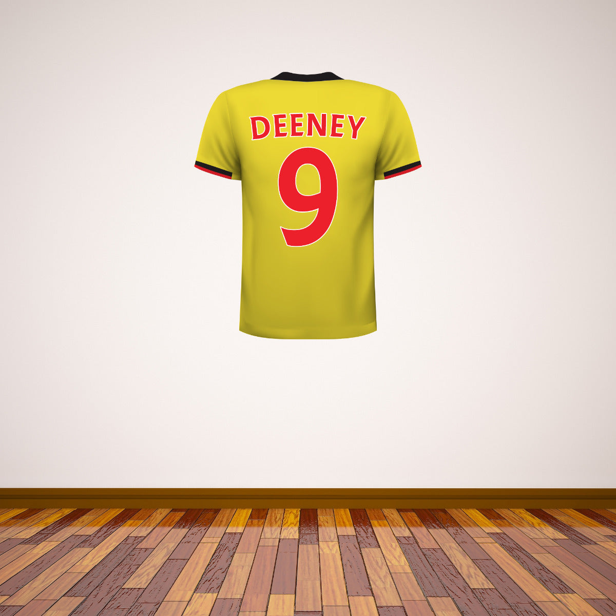 Watford FC - Personalised Name and Number Shirt Wall Sticker + Decal Set