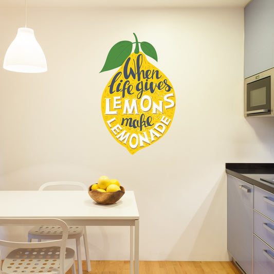 When Life Gives You Lemons Quote Wall Sticker