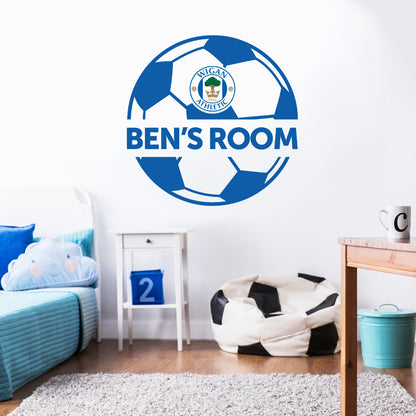 Wigan Athletic Ball Personalised Name Wall Sticker