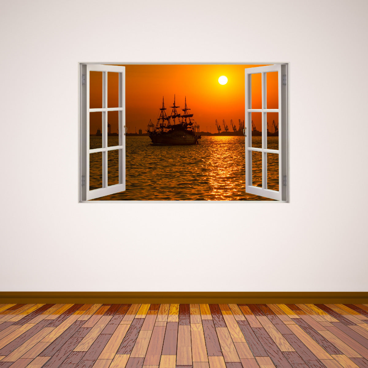 Pirate Wall Sticker Sunset Window