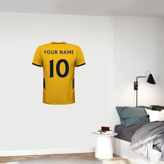 Wolverhampton Wanderers Personalised Shirt Wall Sticker