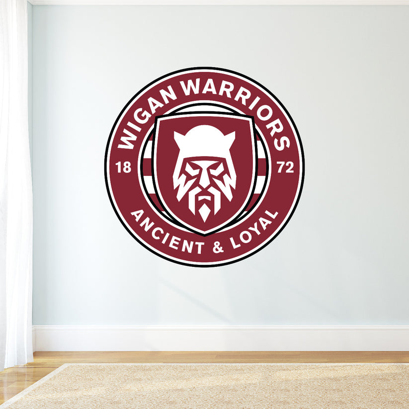 Wigan Warriors Rugby Club Crest Wall Sticker – www.themed.co.uk