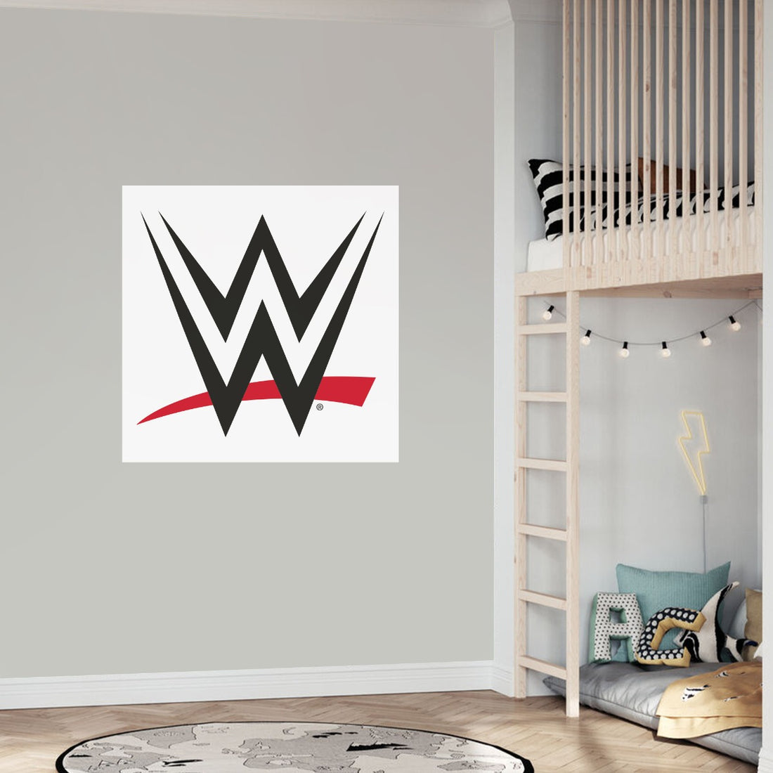 WWE Logo (White) Wall Sticker – www.themed.co.uk