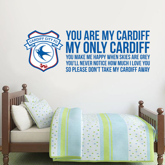 Cardiff City You Are My Cardiff Song Wall Sticker