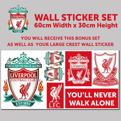 Liverpool Football Club - Crest + LFC Wall Sticker Set